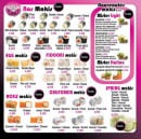 Menu Mister Maki - Les makis