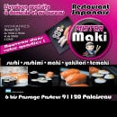 Menu Mister Maki - La carte de menu du Mister Maki à Palaiseau