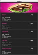 Menu Pizza milano 91 - Les sandwiches