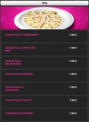 Menu Pizza milano 91 - Les pâtes