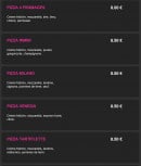 Menu Pizza milano 91 - Les pizzas à base crème