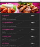 Menu Pizza milano 91 - Les tex mex