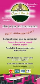 Menu Carré des S - Carte et menu Carré des S Etampes
