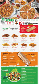 Menu Pizza Time - Les tex mex, paninis et salades,...