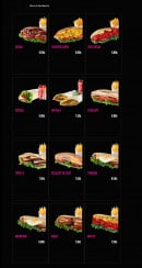 Menu La Cantine - Les sandwiches