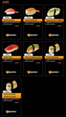 Menu Sushi Story - Les sushis
