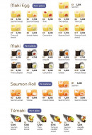 Menu Bao Lin Xuan - Les maki, saumon roll, ...
