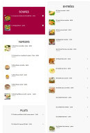 Menu Asian Food - Les entrées, soupes, ...