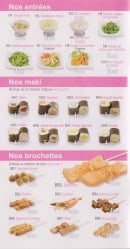 Menu Au Jap Sushi - Les entrées, makis et brochettes