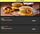 Menu Star Pizza - Formules burgers 