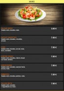 Menu Star Pizza - Salades