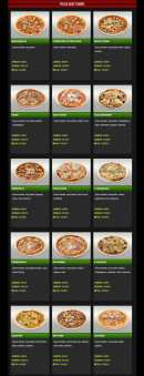 Menu Santa Maria - Les pizzas tomates