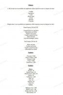 Menu Eat Factory - Les glaces