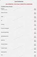 Menu Borsalino Rest - Les boissons