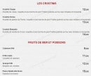 Menu Borsalino Rest - Les crostinis, les fruits de mer et poissons