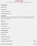 Menu Borsalino Rest - Les menus midi