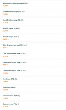 Menu Tokyo sanaya - Les boissons alcoolisés page 2