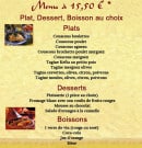 Menu Au Soleil du Maroc - Menu à 15.50€