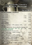 Menu Le Gramophone - Les boissons chaudes, cafés,...