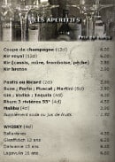 Menu Le Gramophone - Les apéritifs