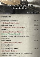 Menu Le Gramophone - Les vins rouges