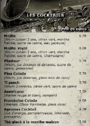 Menu Le Gramophone - Les cocktails