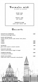 Menu L'Avventura - Les formules midi, desserts