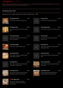 Menu La Calypsia - Les pizzas base tomate solo