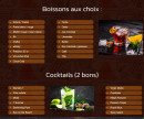 Carte et menu de Restaurant N°1 à La Ville du Bois — Les boissons et cocktails