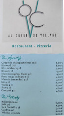 Carte et menu de Au coeur du village à Avrainville — Les apéritifs et whisky