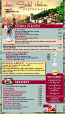 Carte et menu Au Soleil Italien Sainte Genevieve des Bois
