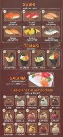 Carte et menu de Hoki-sushi à Sainte Genevieve des Bois — Sushi et sashimi