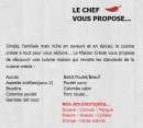 Carte et menu de La maison créole à Sainte Genevieve des Bois — Les propositions du chef