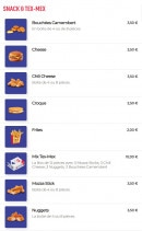 Menu 442 Burger - Menu snack et tex mex