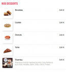 Menu 442 Burger - Menu desserts