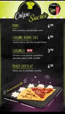 Menu Au-crépuscule - Les crêpes sucrées
