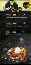 Menu Au-crépuscule - Les bubbles waffle