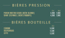 Menu La Stradina - Les bières