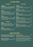 Menu La Stradina - Les vins