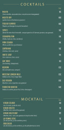 Menu La Stradina - Les cocktails et mocktails