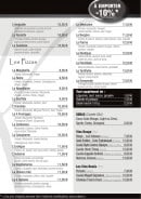Menu Le Kosy - Pizzas