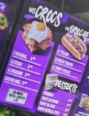 Menu Baba Food - Crocs, brioches et desserts