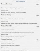 Menu Elite Five Soccer - Les formules