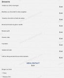 Menu Elite Five Soccer - Les desserts et menu enfant