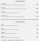Menu Elite Five Soccer - Les burgers et pates