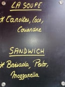 Menu Midi Chez Charlotte - La soupe et sandwich