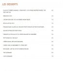 Menu Mise En Saine - Desserts