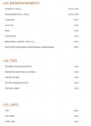 Menu Mise En Saine - Rafraîchissements, thé et café