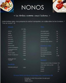 Menu Nonos - Les plats, sandwichs et desserts