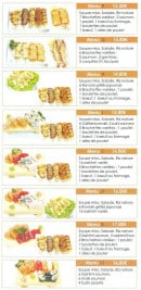 Menu Tokoyama - Les menus F à L1